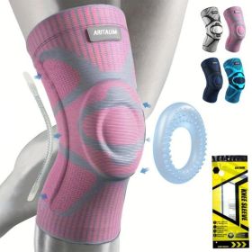 Knee Braces for Knee Pain Relief, Compression Knee Sleeves with Patella Gel Pad & Side Stabilizers, Knee Support for Weightlifting, Running, Workout