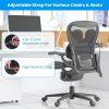 Lumbar Support Pillow For Office Chair Car Seat Home Dining Chair Soft Memory Foam Back Support Cushion With Vibration Washable Cover Elastic Strap Ba