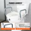 VEVOR Raised Toilet Seat, 5" Height Raised, 350 lbs Weight Capacity, for Round and Elongated Toilet, Twist Lock Installation