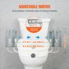 VEVOR Raised Toilet Seat, 5" Height Raised, 350 lbs Weight Capacity, for Round and Elongated Toilet, Twist Lock Installation