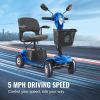 VEVOR Heavy-Duty 4 Wheel Mobility Scooter for Adults & Seniors - Folding Electric Powered Mobility Scooter & 12 Mile Long Range