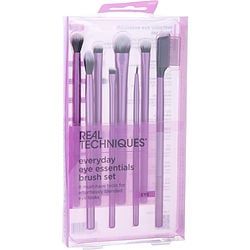 Real Techniques By Real Techniques (Technique Everyday Eye Essentials Set: Shading Brush + Crease Brush + Defining Crease + Definer + Smudge + Medium Shadow Brush + Lash Separator + Fine Liner Brush --8pcs)