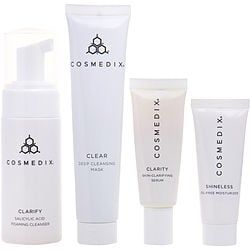 Cosmedix By Cosmedix (Clarifying & Cleansing 4-Piece Essentials Kit: Clarify 60ml + Clarity 15ml + Clear 30ml + Shineless 15ml --4pcs)