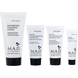 M.A.D. Skincare By M.A.D. Skincare (Discover Anti-Aging: Cleansing Lotion 60ml + Exfoliating Serum 14.7g + Glycolic Mask 14.7g + Retinol Eye Serum 7.3g --4pcs)