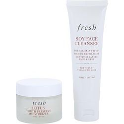 Fresh By Fresh (Daily Radiance Duo: Soy Face Cleanser 50ml + Lotus Youth Preserve Moisturizer 30ml --2pcs)